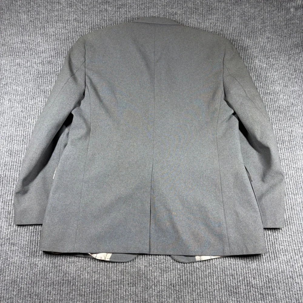 Vintage Perma-Prest Blazer Mens 48B Classic Collection Gray Jacket Made in USA